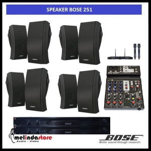 Paket Sound System Masjid / Mushola Indoor Speaker Bose 251 | 150m2